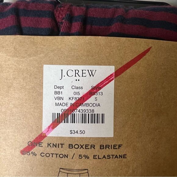 Nwt 2 pair small J. CREW Men’s Woven Boxer and knit boxer New - Picture 8 of 8